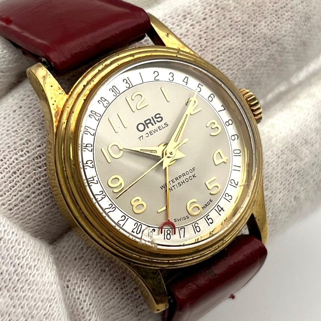 Oris Pointer Date Watch Hand Winding Gold Mens Wr… - image 1