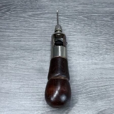 Vtg C.A. Myers Co Sewing Awl Tool Attachments Chicago IL USA Awl For All #2094