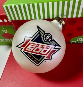 New Indianapolis 500 87th Running 2003 Silver Christmas Bulb Souvenir Ornament