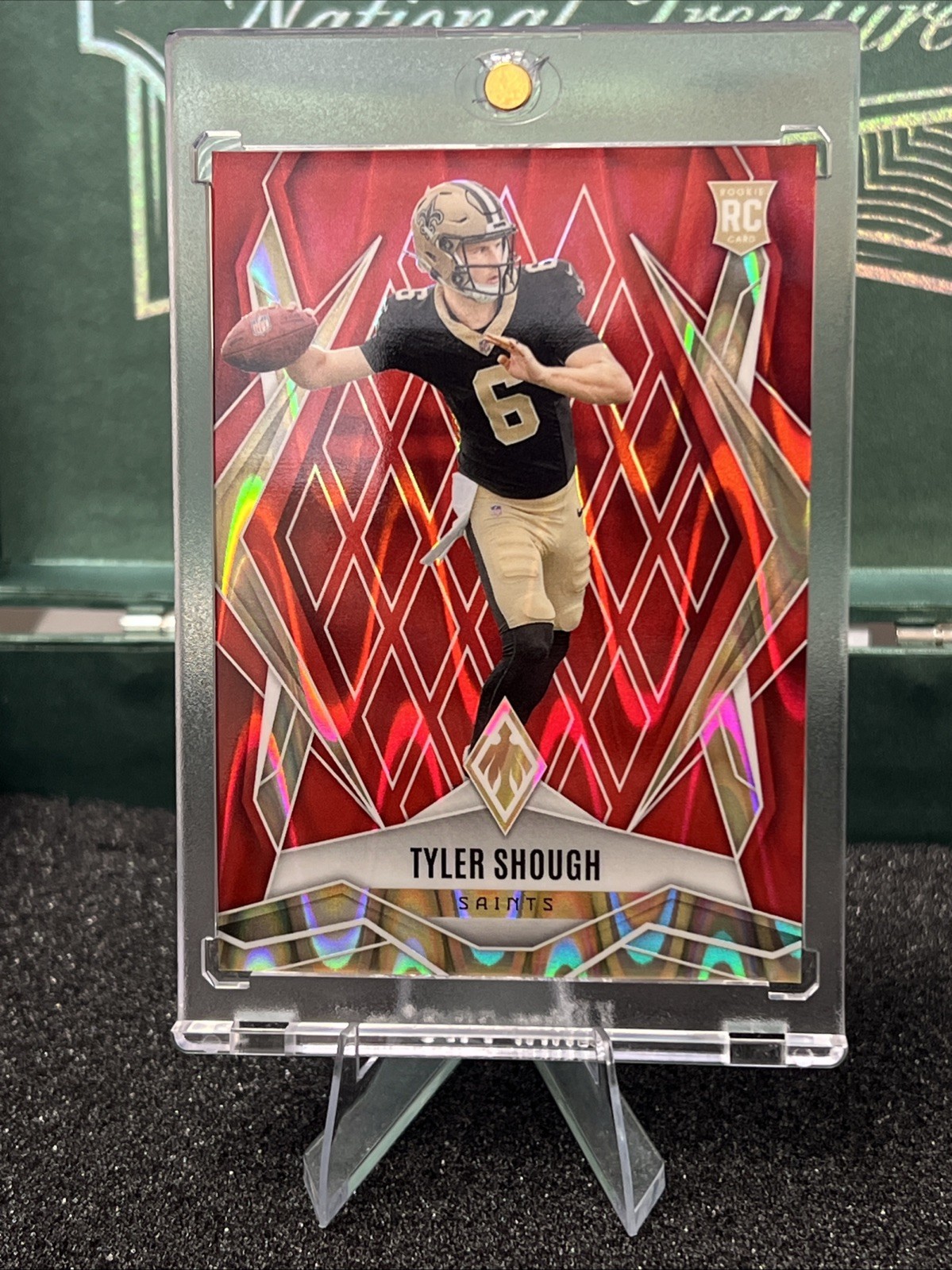 2025 Panini Phoenix #169 Tyler Shough Red Seismic RC /99 - New Orleans Saints