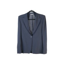 Authentic Vintage Max Mara Navy Wool Blazer Size S-M Made in Italy