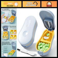 Pill Cutter for Small Pills - Easy Open Splitter with Silicone Pad  Safety Guar