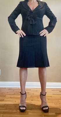 Vintage Y2K Nanette Lepore women s Black Suit Skirt Set