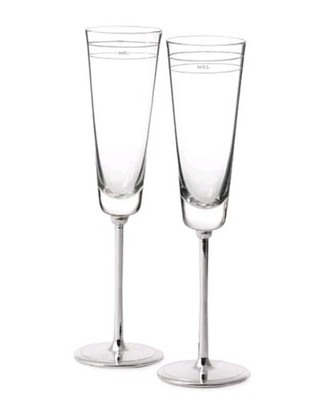 Kate Spade New York Lenox Darling Point Mr. and Mrs. 2-piece Champagne Flute Set
