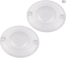 2 Pcs Turn Signal Light Lens Covers 3 1/4 Inch Compatible with Touring Clear