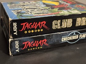 Club Drive & Checkered Flag (Atari Jaguar) In Boxes with Manuals Tested & Work!