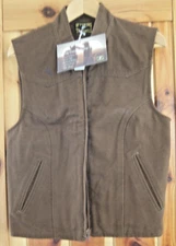 NWT  WYOMING TRADERS  CALAMITY CONCEALED CARRY VEST  CHOCOLATE  ZIP UP  MEDIUM