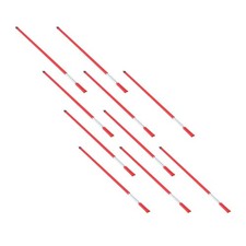 Driveway Markers Snow Stakes 48 Inch Long Red Reflective Markers 5/16" Diameter
