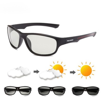 Photochromic Sunglasses UV400 Outdoor Men Polarized Driving Cycling Glasses New