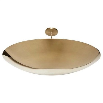 Brass Dome Reflector Chandelier Polished Finish   Modern Flush Ceiling Light