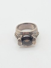 Vintage Sterling Silver 925 Mexico Smokey Quartz Ring Size 6 15g