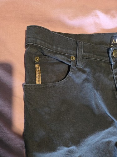 Womens Armani Jeans Comfort Fit Black Flare Size 32 L32 - Picture 3 of 8