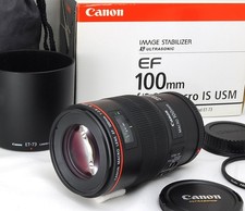 Canon EF 100mm F/2.8 L Macro IS USM Macro Lens for EOS Near Mint from Japan