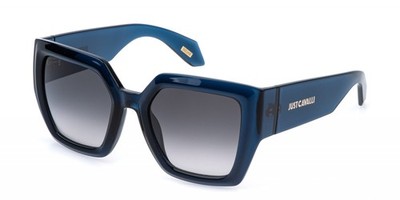 Just Cavalli SJC149 Blu trasparente lucido 53/21/140 Damen Sonnenbrillen