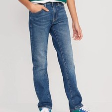 GAP Denim Jeans Boys Size 16 Blue Wash Slim Stretch Adjustable Waist Jeans