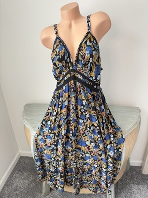 Angie Maxi Dress 2x 3x  Blue Macaw Monkey Tropical V Prairie Bloomcore Long Fun