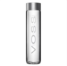 Glass Voss Water Bottle  (400ml) Empty