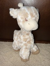 Aurora Baby Plush Giraffe Rattle Stuffed Toy Tan Brown