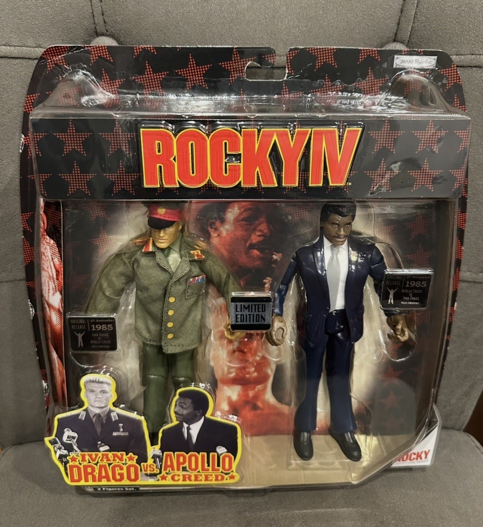 ROCKY IV MOVIE IVAN DRAGO VS APOLLO CREED LIMITED EDITION 2 PACK JAKKS PACIFIC 