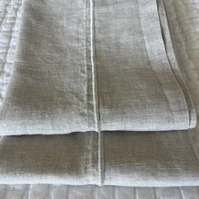 SIMPLE & OPULENCE STANDARD PILLOWCASES 100% LINEN NATURAL SAND