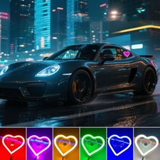 Car LED Window Light Glowing Heart Atmosphere Light USB Wiring  Car Modification
