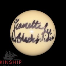 Jeanette Lee signed Billiard Pool Cue Ball JSA COA Inscribed Black Widow A4163