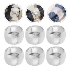  6 Pcs Reusable Napkin Ring Wear-resistant Serviette Buckles Formal Rings
