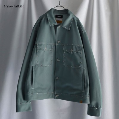 21Aw Myne Farah Studded Jacket / Blouson L Denim Sitry Blue