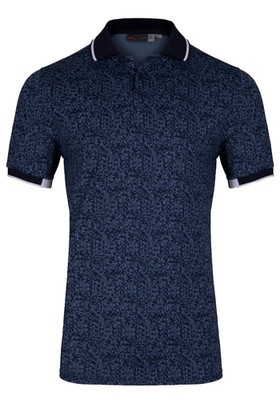 Kjus Herren Golf Poloshirt ''Spot Printed'' Blau Gr XL / 54 UVP 129,- 