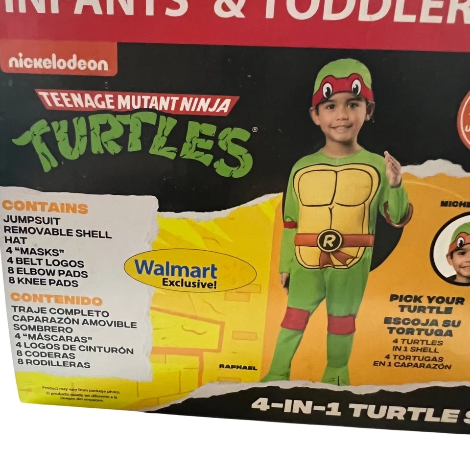 Juego de disfraces de Tortugas Ninja Adolescentes Mutantes 4 en 1 2T Foto 2 de 4