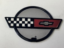1990 C4 Corvette Valve Cover Emblem Oem Metal Left 85 86 87888990 Oem