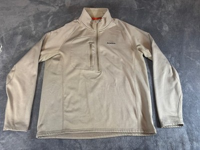 Simms Fishing Products Mens Gray 1/4 Zip Fleece Pullover Sweater Size XL