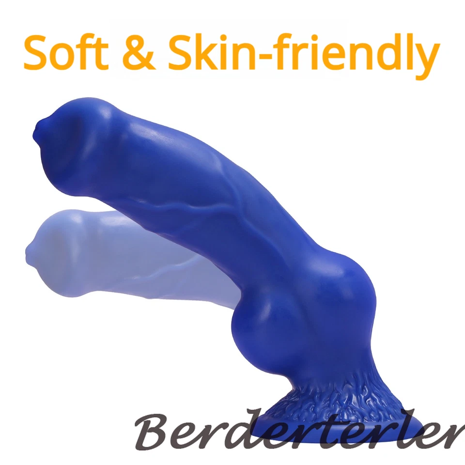 Consolador de nudo enorme de 5 tamaños enchufe anal azul silicona pene tapón trasero juguetes sexuales mujeres  Foto 4 de 4