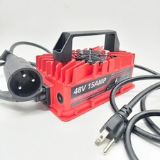 48V 15A Golf Cart Battery Charger Club Car Precedent DS 3-Pin IP67 Waterproof