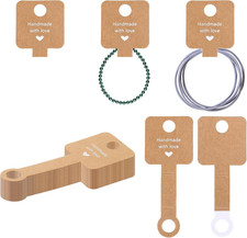 Necklace Display Cards, 100 Pcs Jewelry Packaging Cards 4 x 1.5 Handmade with...