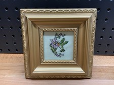 Vintage Framed Completed Cross Stitched  Humm...