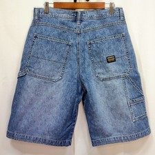 VTG Y2K 90s Union Bay Men's Size 33 Wide Baggy Denim Jean Carpenter Shorts Jorts