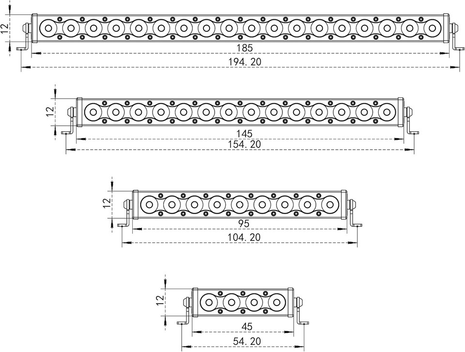 RC Car LED Lights Roof Light Bar Kit 1/10 1/8 Scale RC Accessories for ...