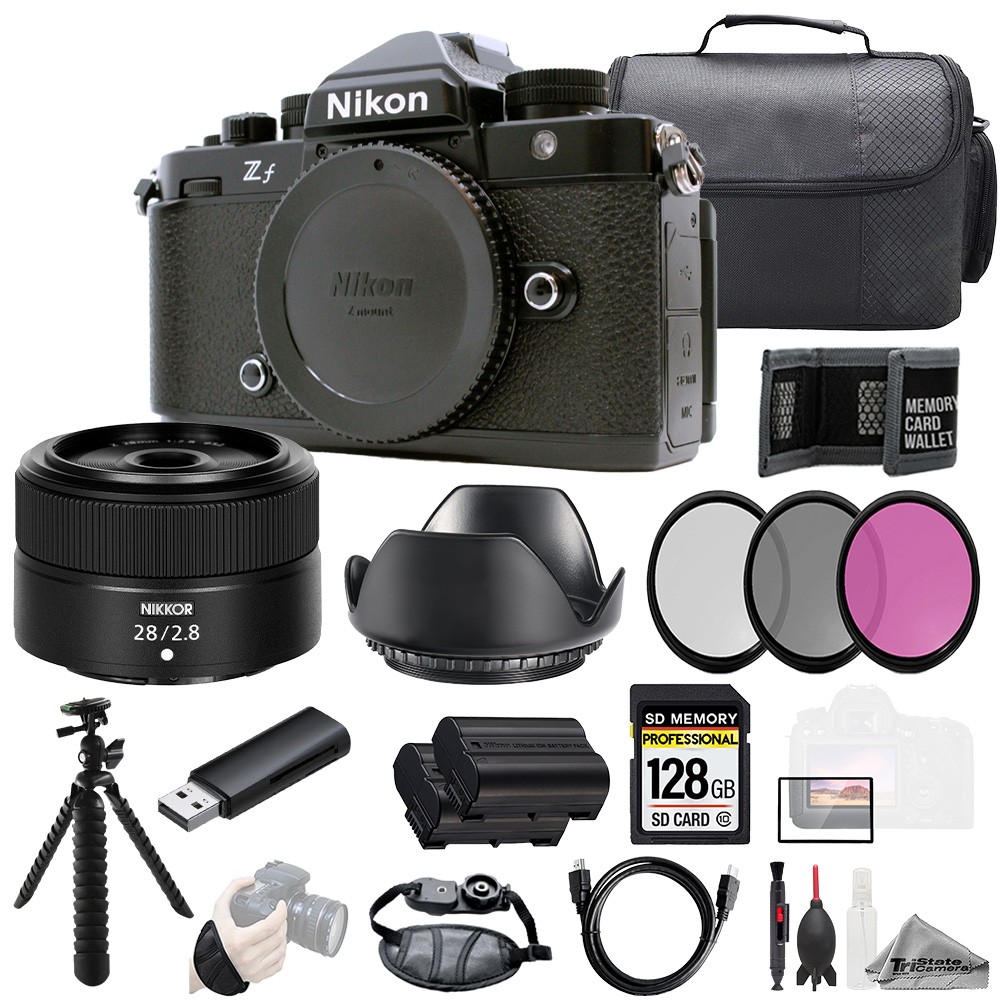 Nikon ZF + NIKKOR Z 28mm f/2.8 Lens 128GB + Ext Bat+ 3 PC Filter