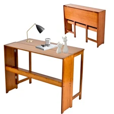 Modern Writing Desk Folding Pc Laptop Table Space Saving Home Office Desk