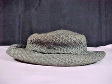 Vintage Black Child's Straw Hat Gage Handcraft No Head Size Elastic Straps