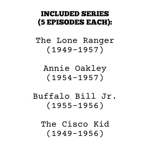 Western Round-Up DVD | Lone Ranger, Cisco Kid, Oakley, Buffalo Bill – 20 Eps Foto 2 de 3