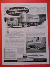 1947 Fruehauf Trailers Shut Out the Weather photo art print ad