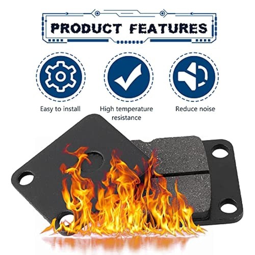 Brakes Pads for Yamaha Kodiak 400 450 YFM450FA Grizzly 400 450 YFM400 YFM450 - Picture 4 of 7