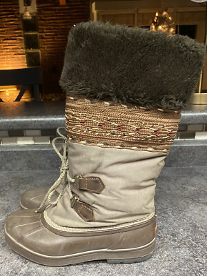 Women’s Sorel Brown Faux-Fur Winter Lace-Up Boots Sorel Women main image 2