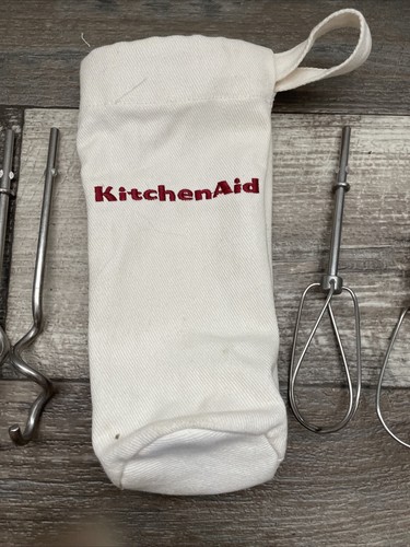 KITCHEN AID Accessory Bundle With Storage Bag Dough Hooks, Whisk, 2 Beaters - Picture 3 of 7