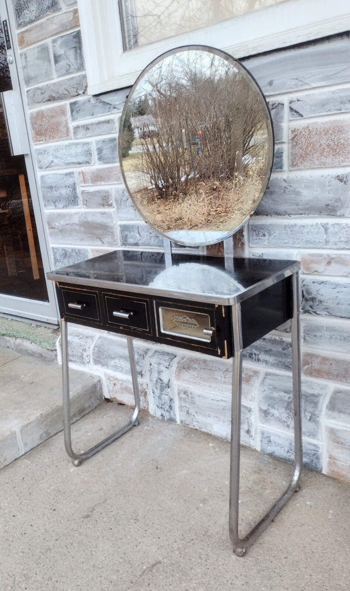 grey vintage dressing table Dark grey vintage dressing table dark grey