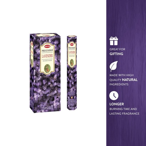 HEM Lavender Incense Sticks Pack Of 120 | Natural Relaxing | Aromatherapy - Picture 5 of 7