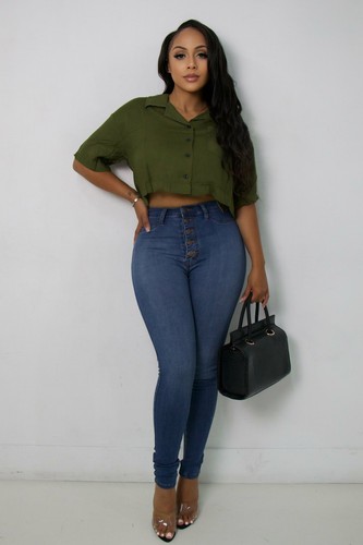 Dark blue high waisted Jean - Picture 3 of 3