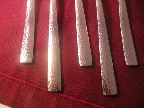 7er Set Tafelgabeln Hampton Carolina 18/10 gehämmert Edelstahl 8" - Bild 3 von 5